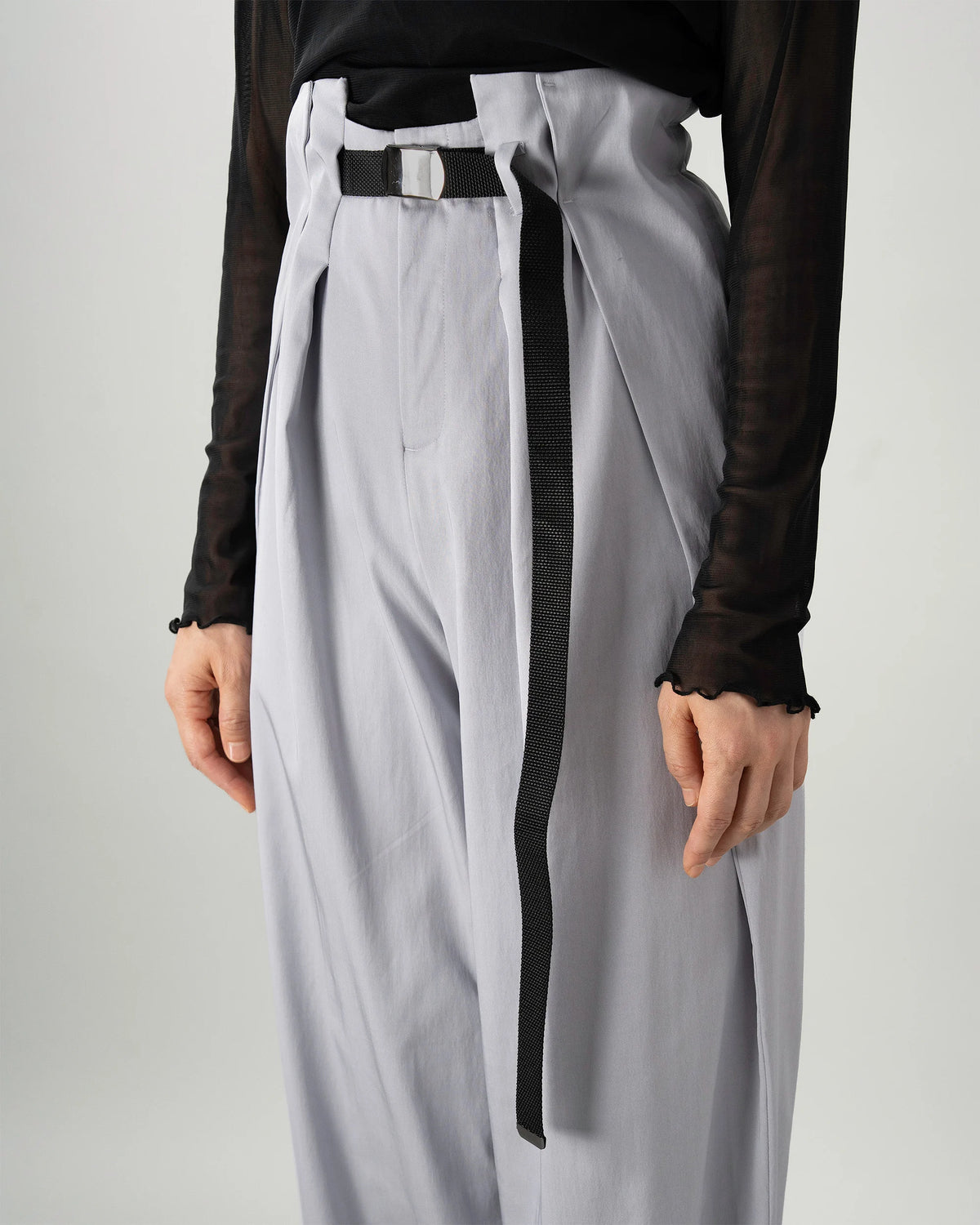 DOUBLE TUCK PANTS (BLUE GRAY)