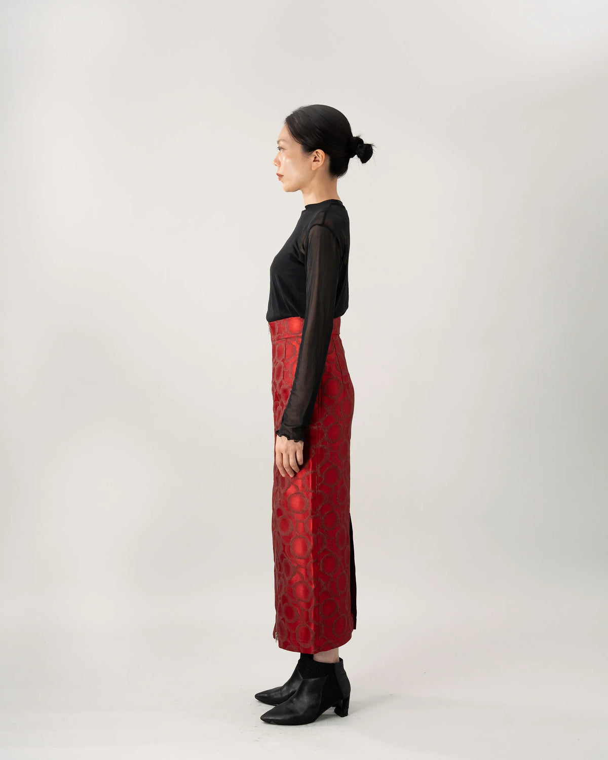 JACQUARD ZIP SKIRT