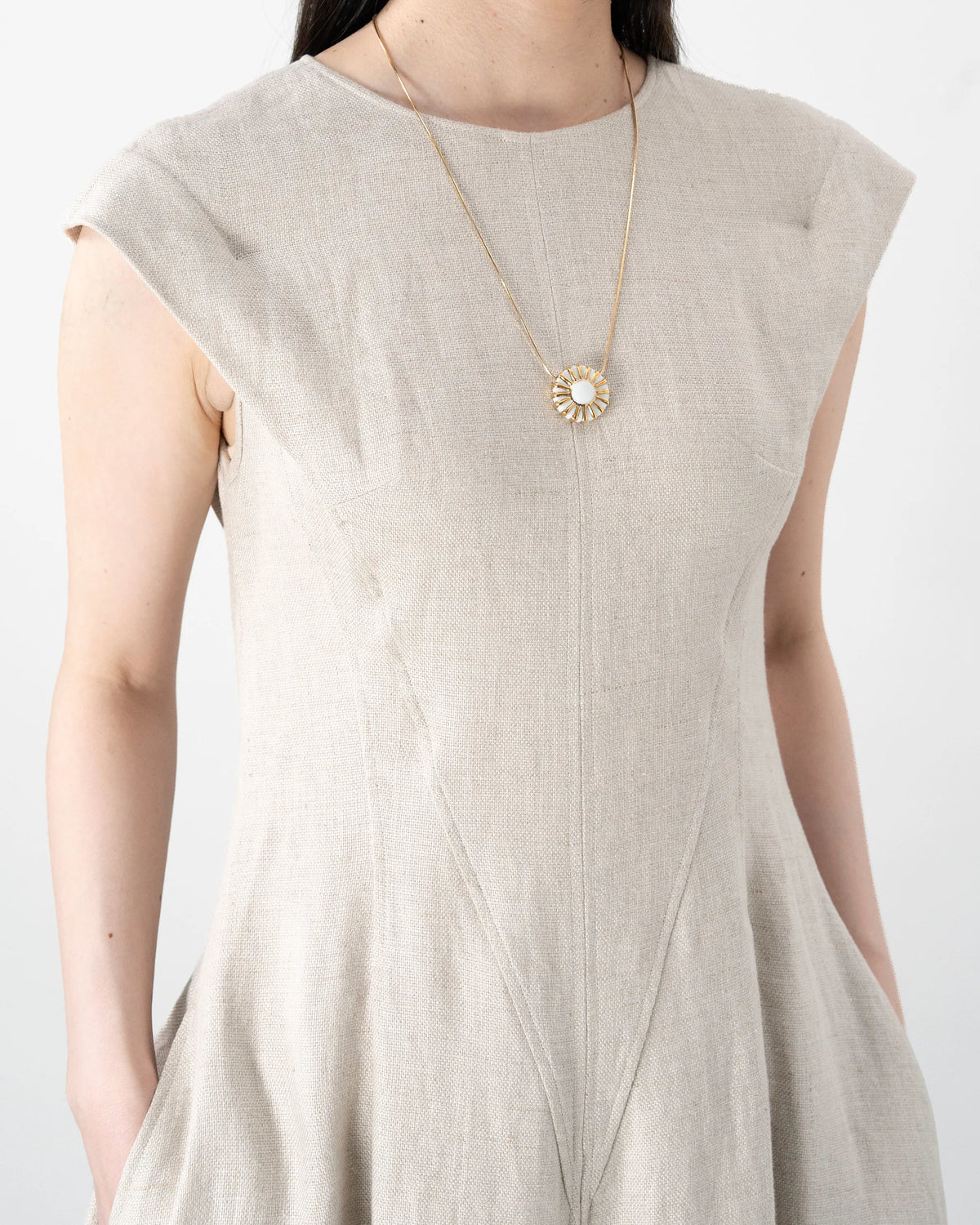 LINEN TIERED DRESS