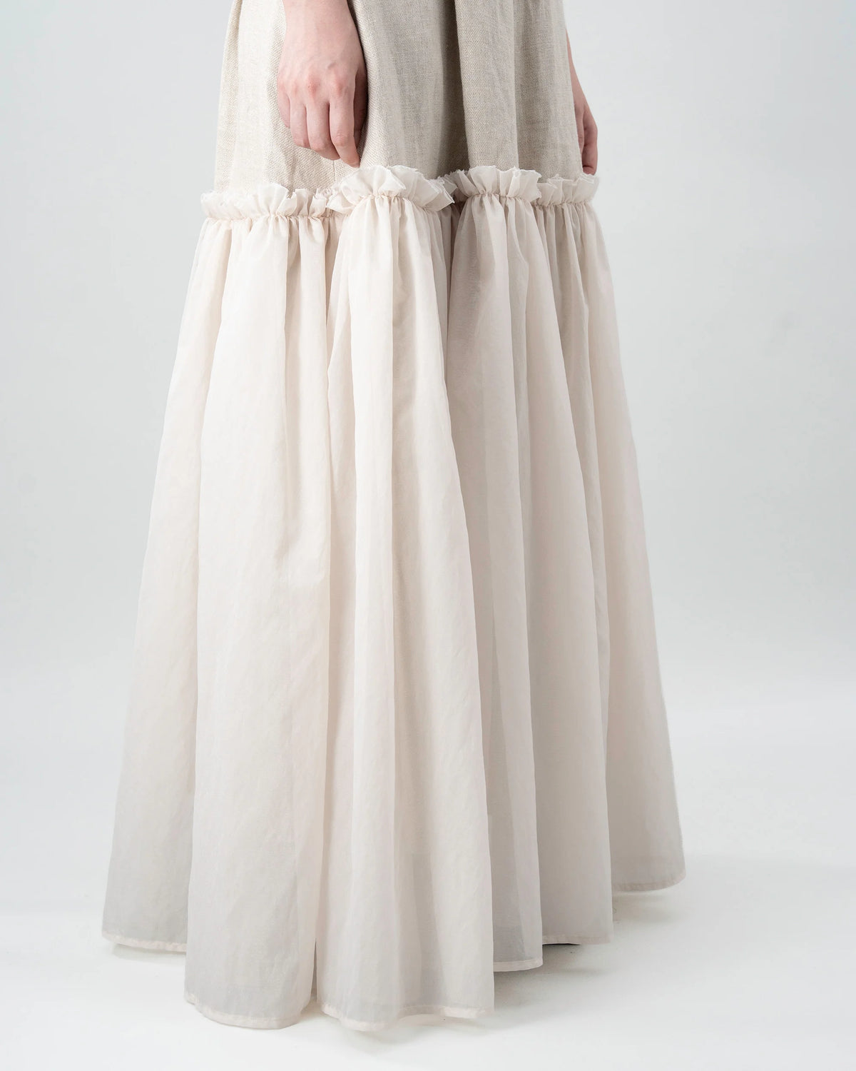 LINEN TIERED DRESS