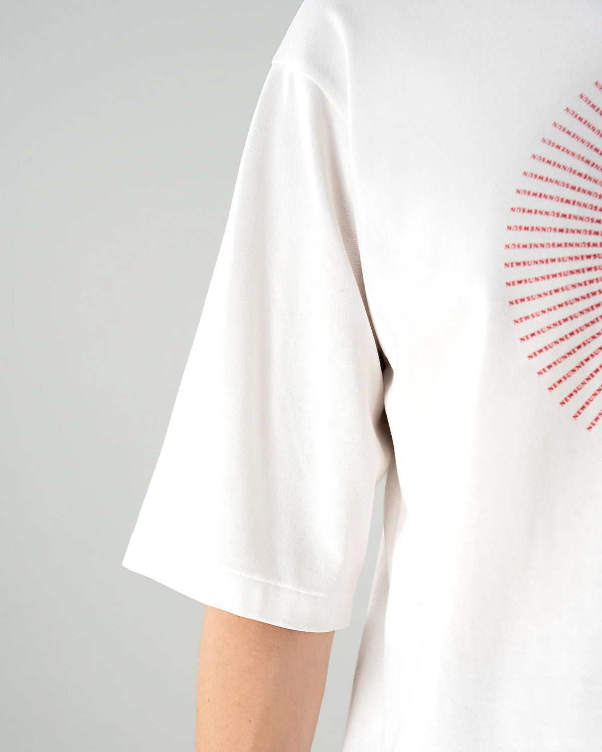NEW SUN T-SHIRT (WHITE×RED)