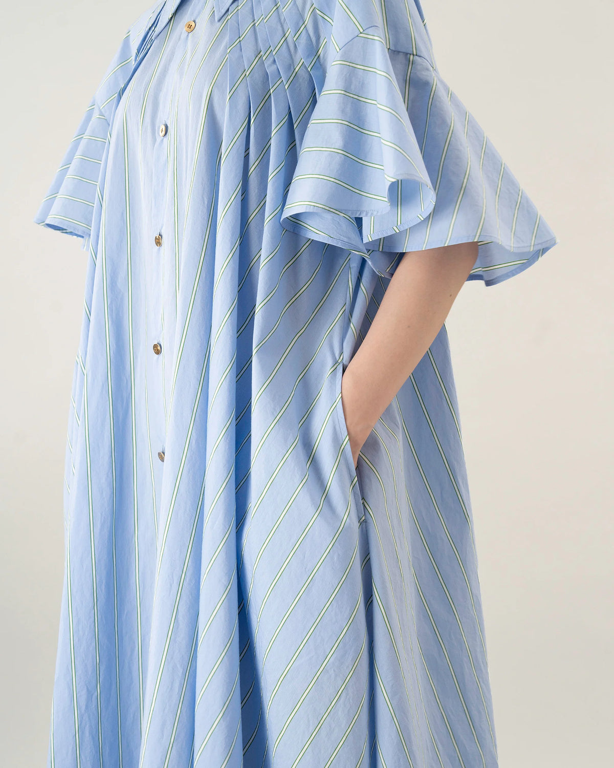 SHIRT DRESS (BLUE STRIPE)