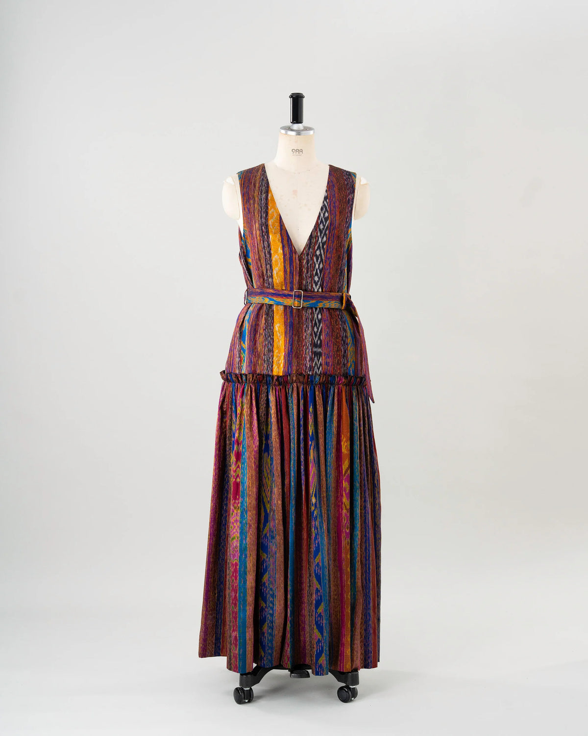 THAI SILK TIERED DRESS