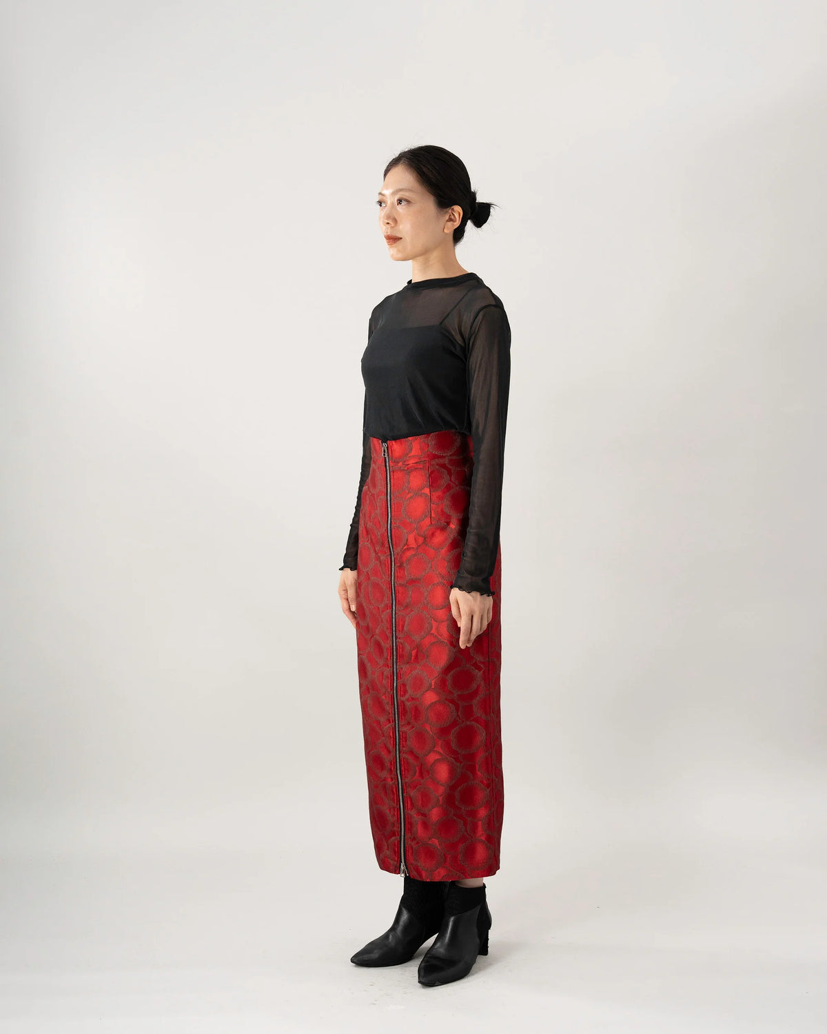 JACQUARD ZIP SKIRT