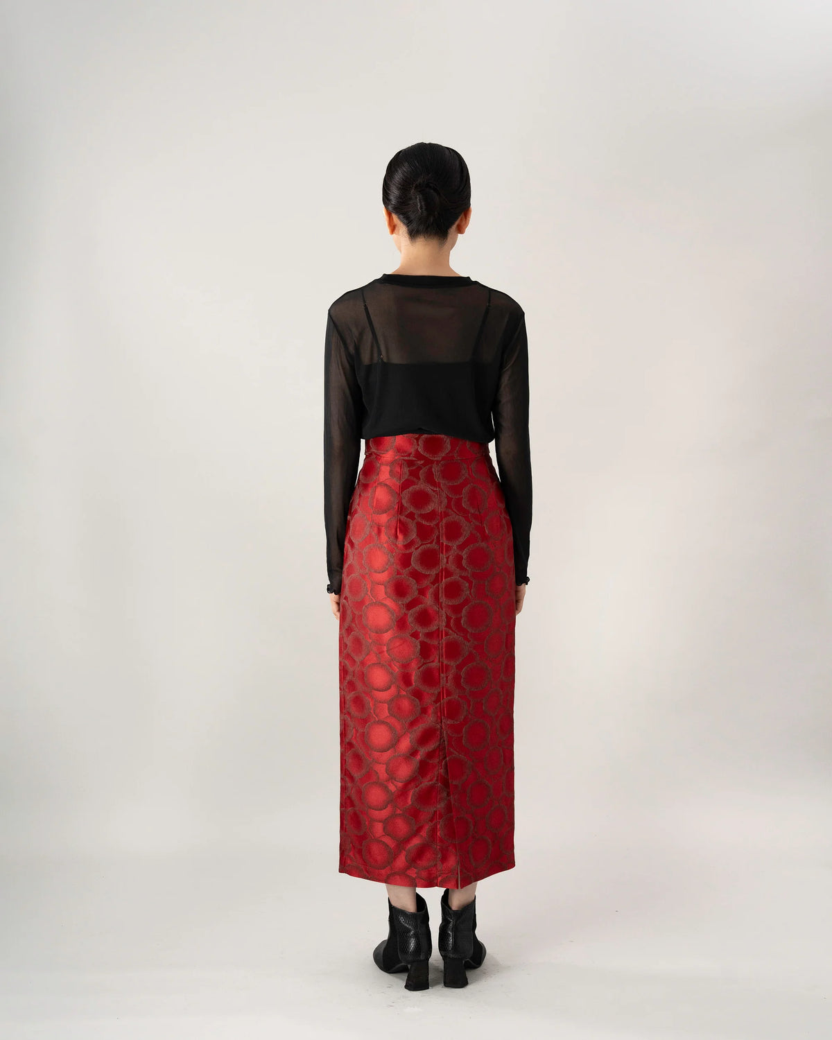 JACQUARD ZIP SKIRT