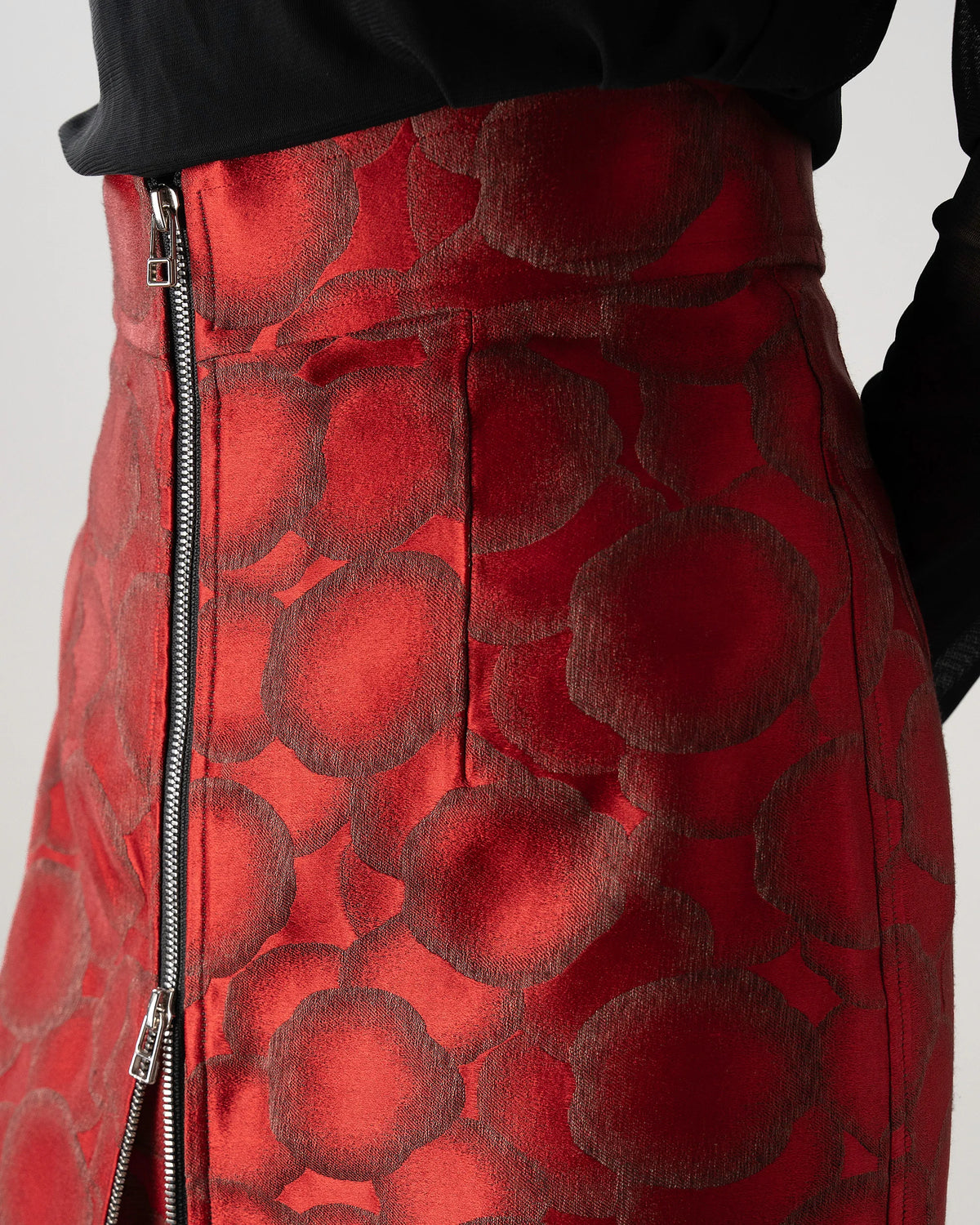 JACQUARD ZIP SKIRT