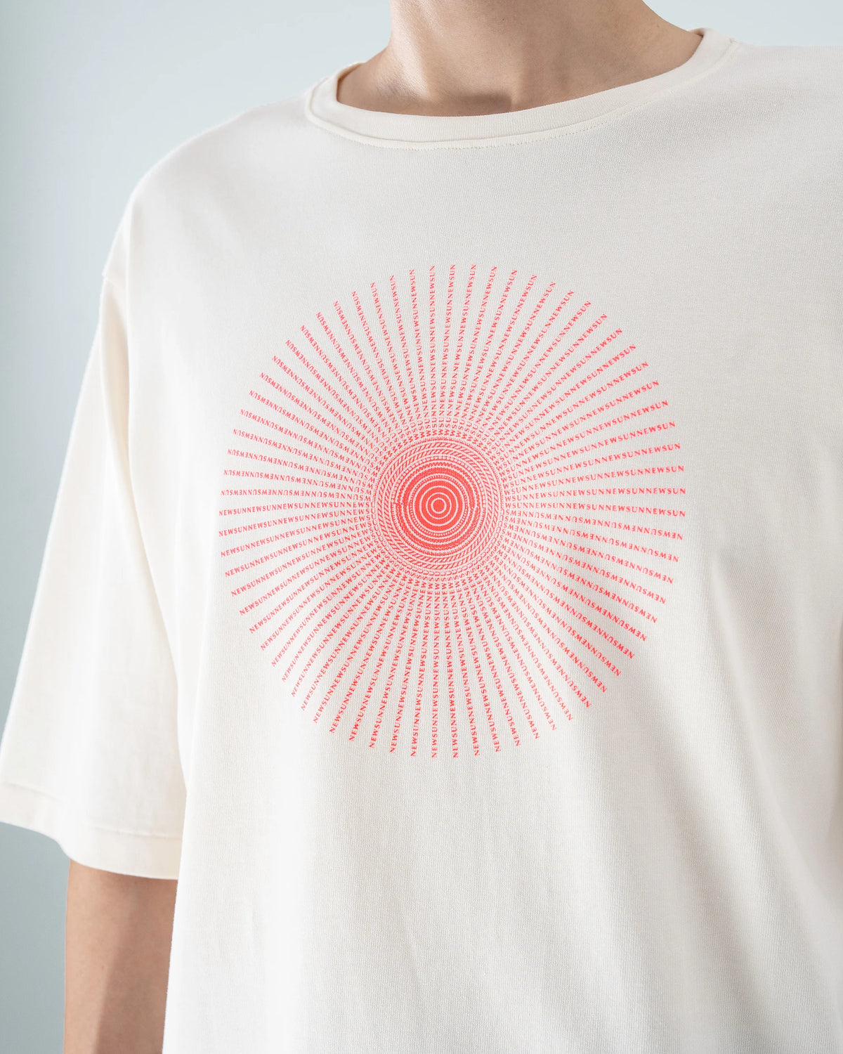 NEW SUN T-SHIRT (IVORY×PINK)