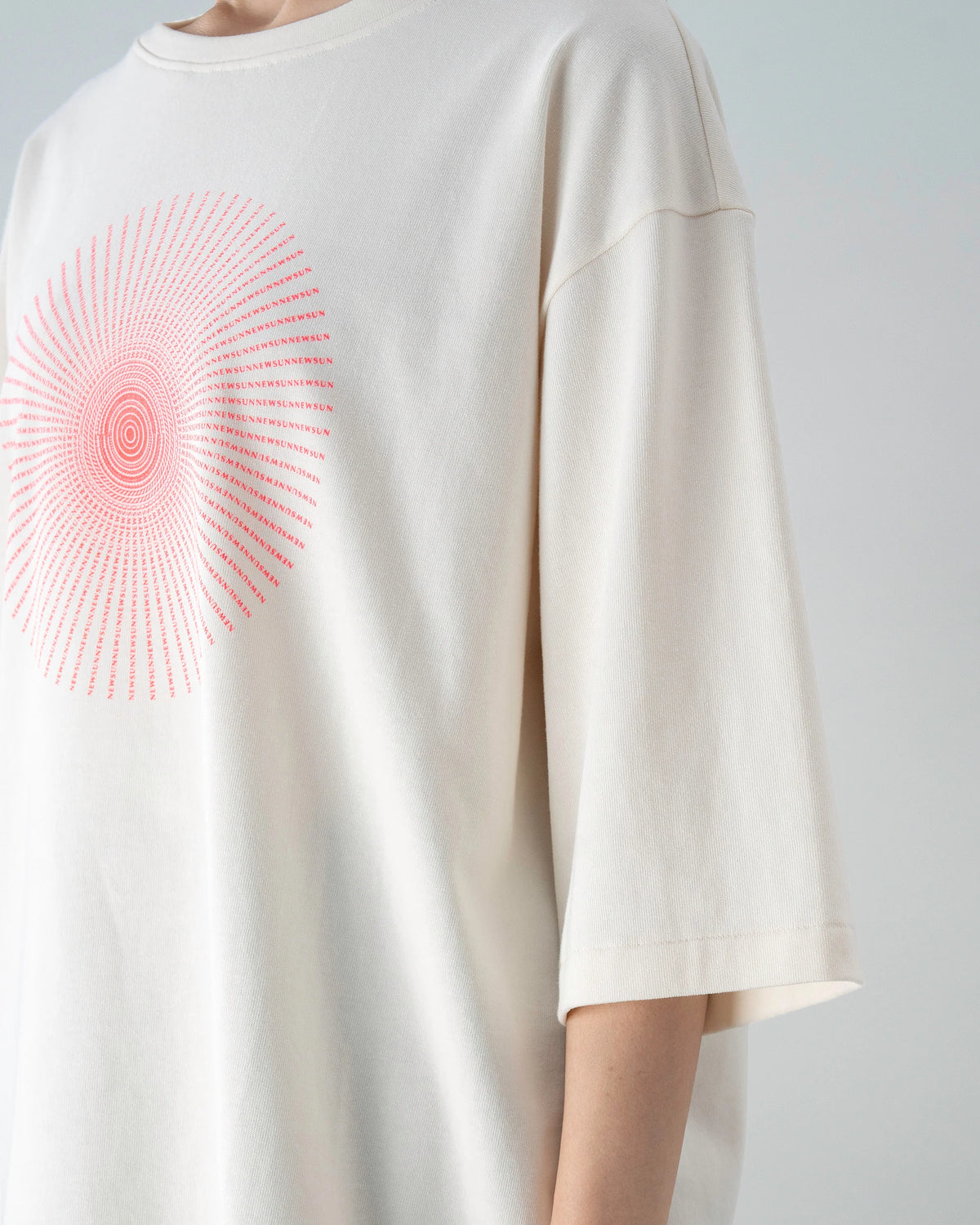 NEW SUN T-SHIRT (IVORY×PINK)