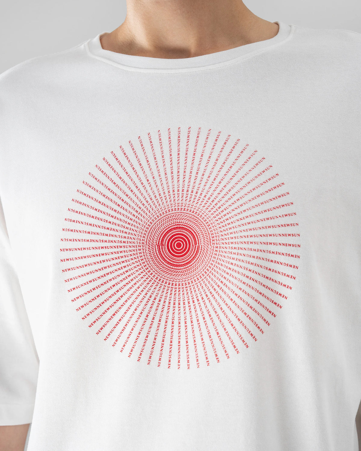 NEW SUN T-SHIRT (WHITE×RED)