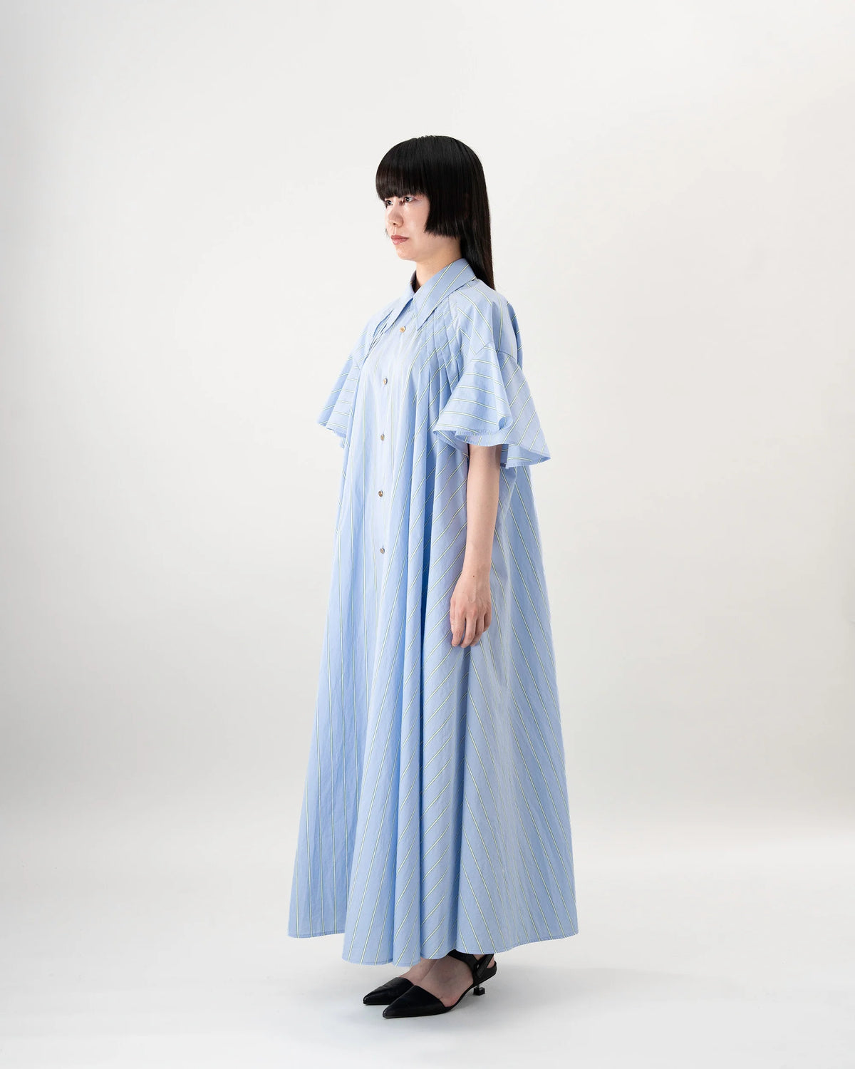 SHIRT DRESS (BLUE STRIPE)