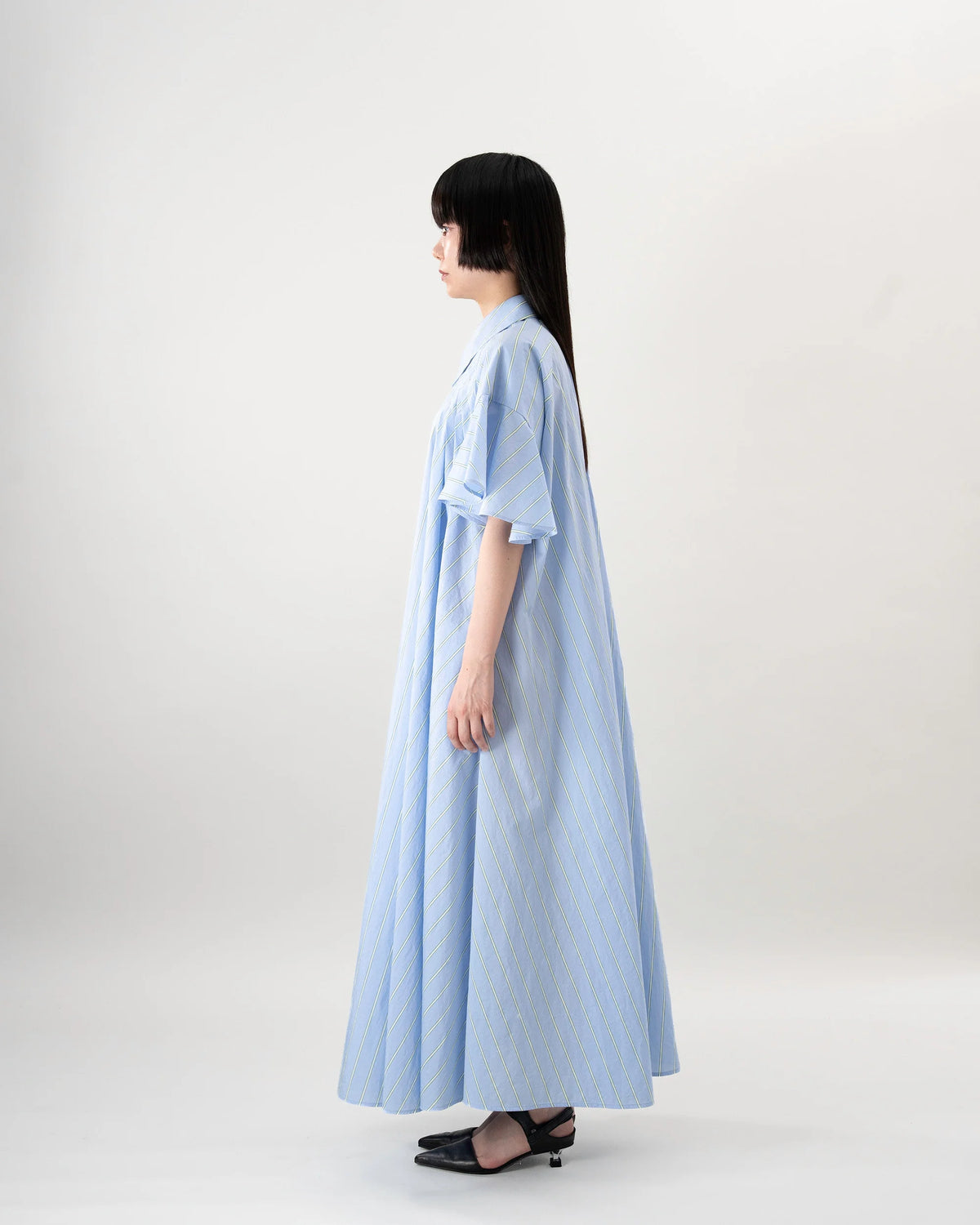 SHIRT DRESS (BLUE STRIPE)