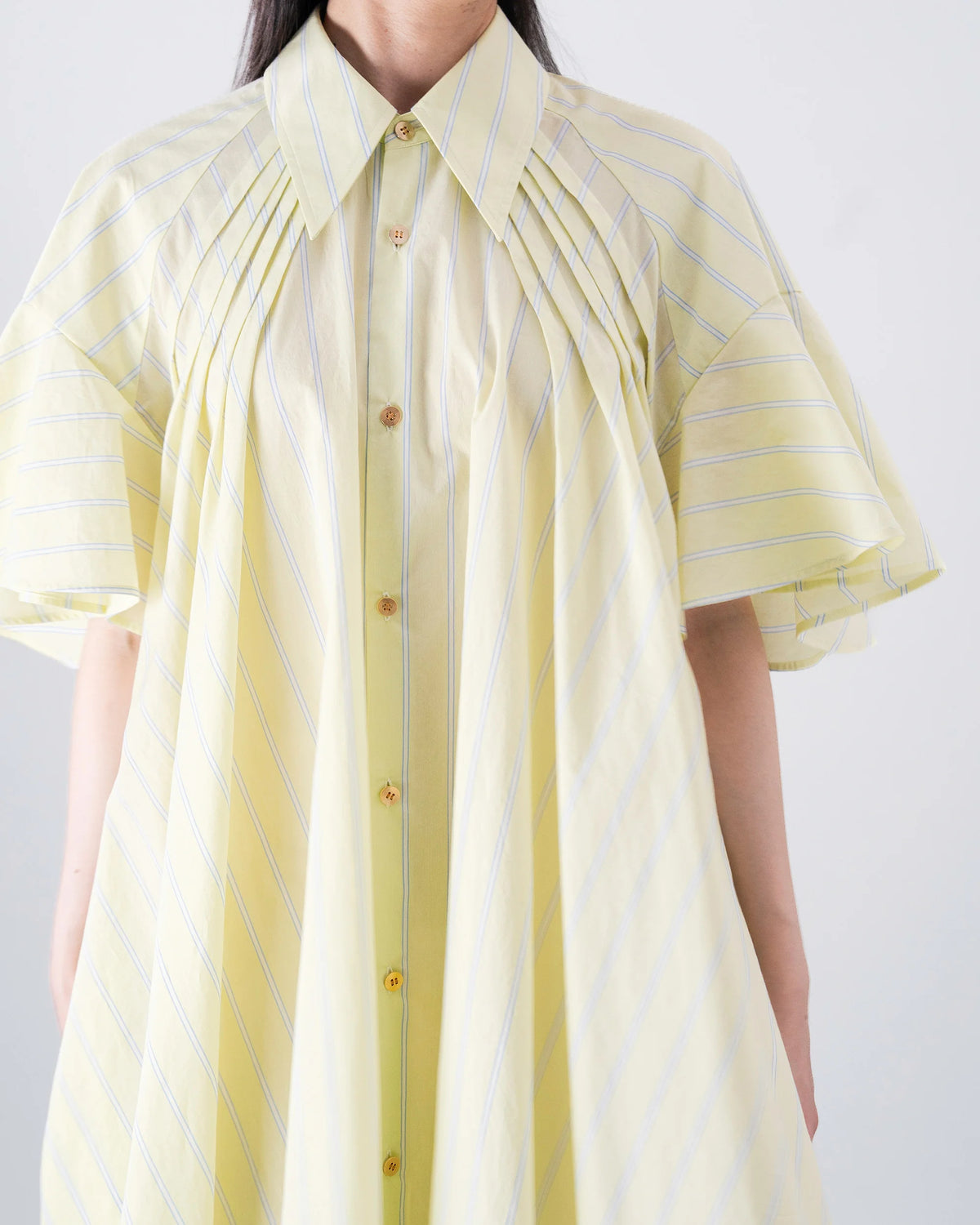 SHIRT DRESS (YELLOW STRIPE)