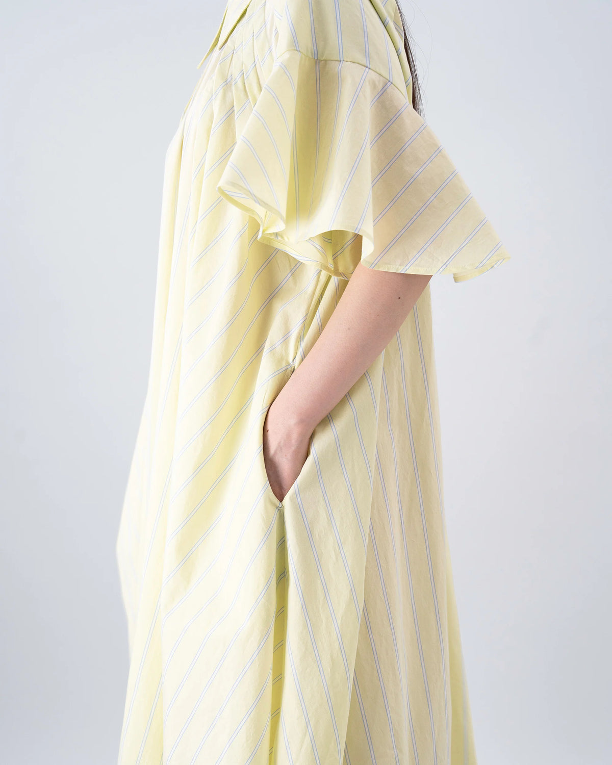 SHIRT DRESS (YELLOW STRIPE)