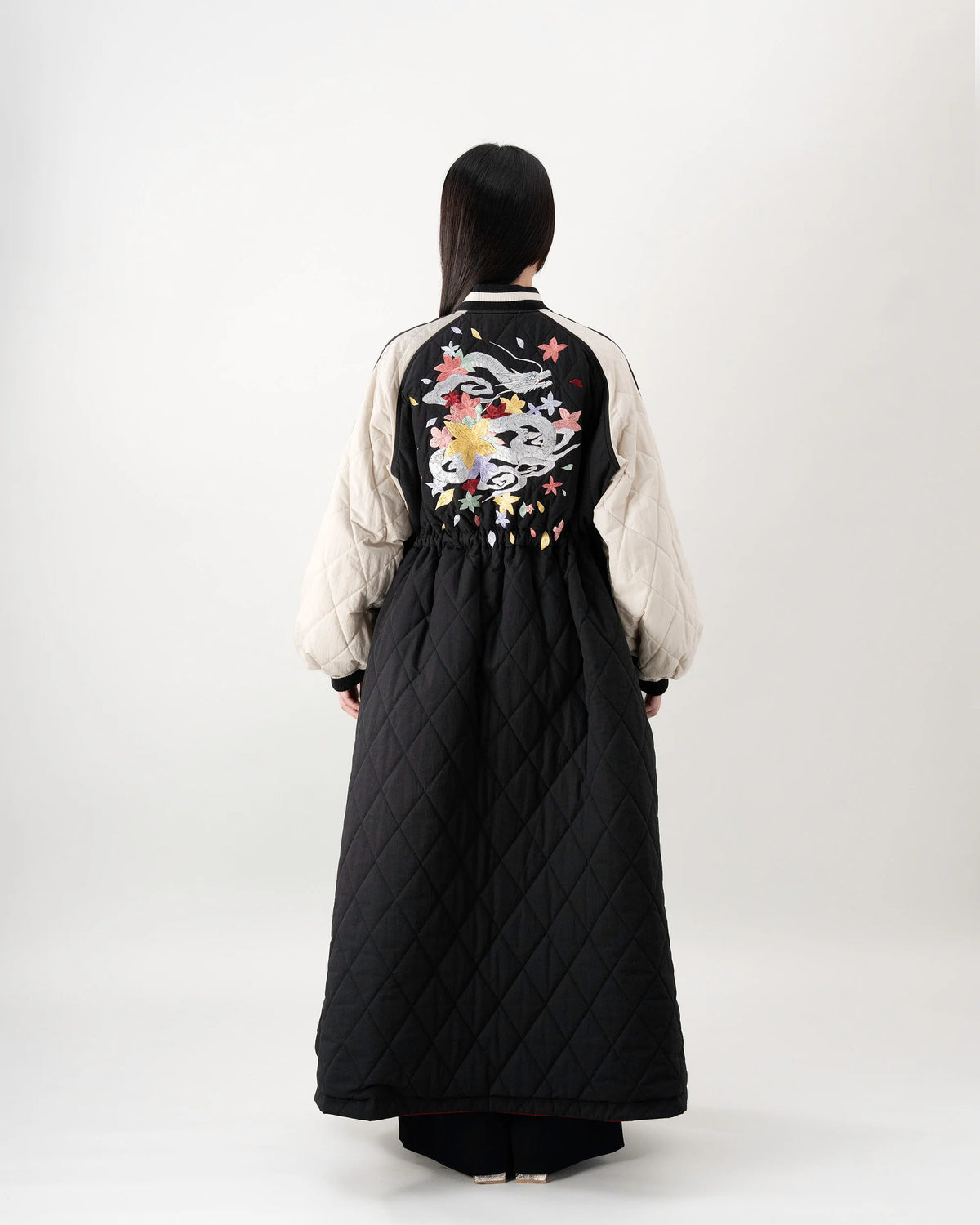 SKAJAN DRESS (RED×BEIGE)