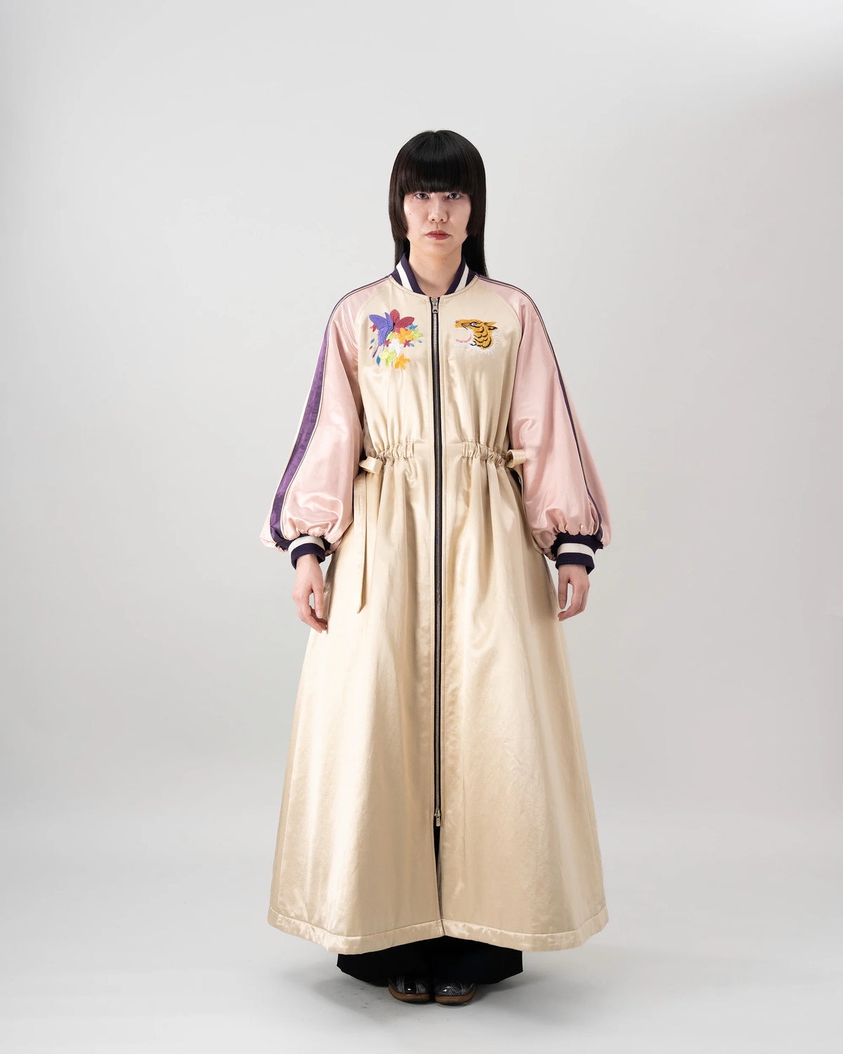 SKAJAN DRESS (BEIGE×PINK)
