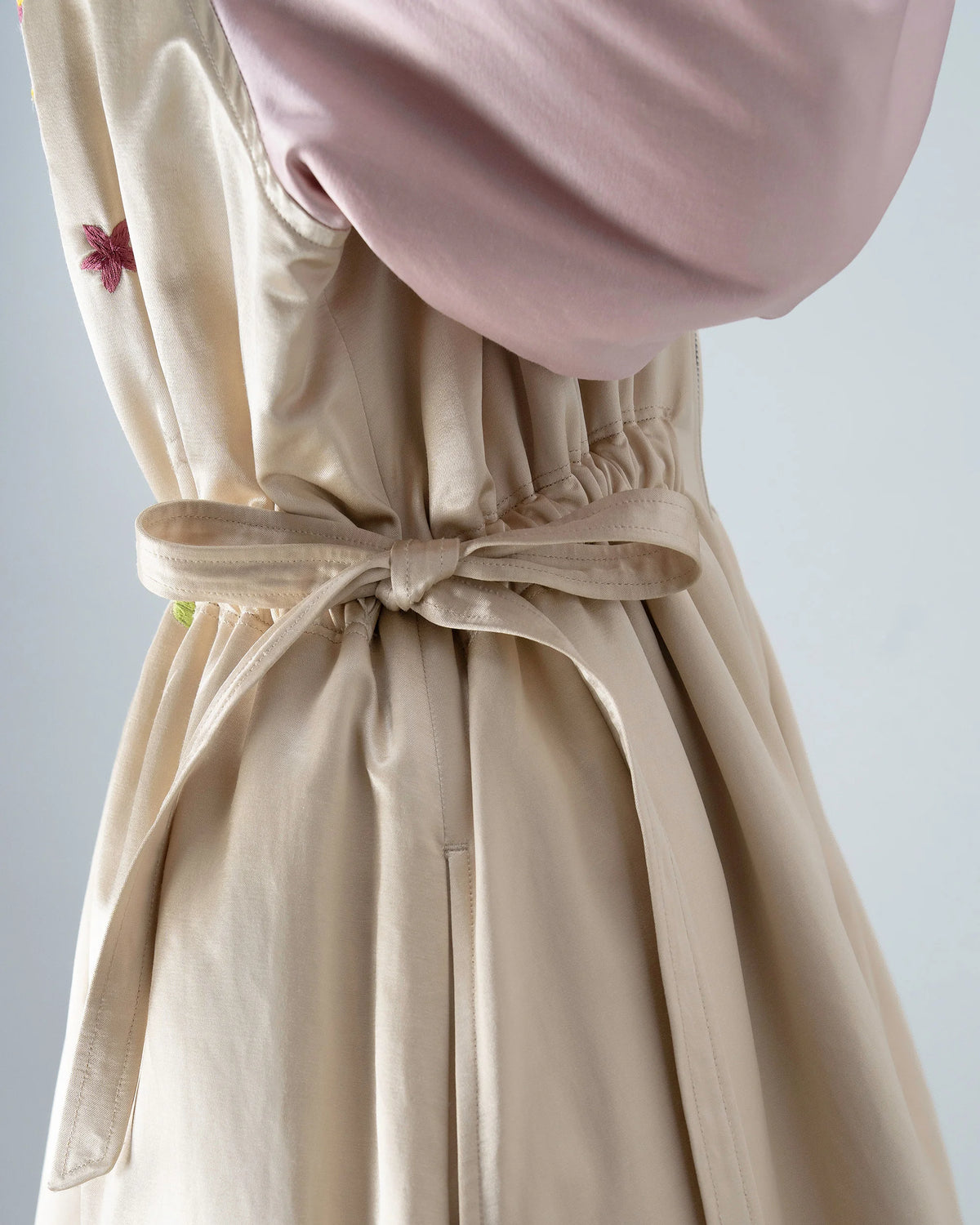 SKAJAN DRESS (BEIGE×PINK)
