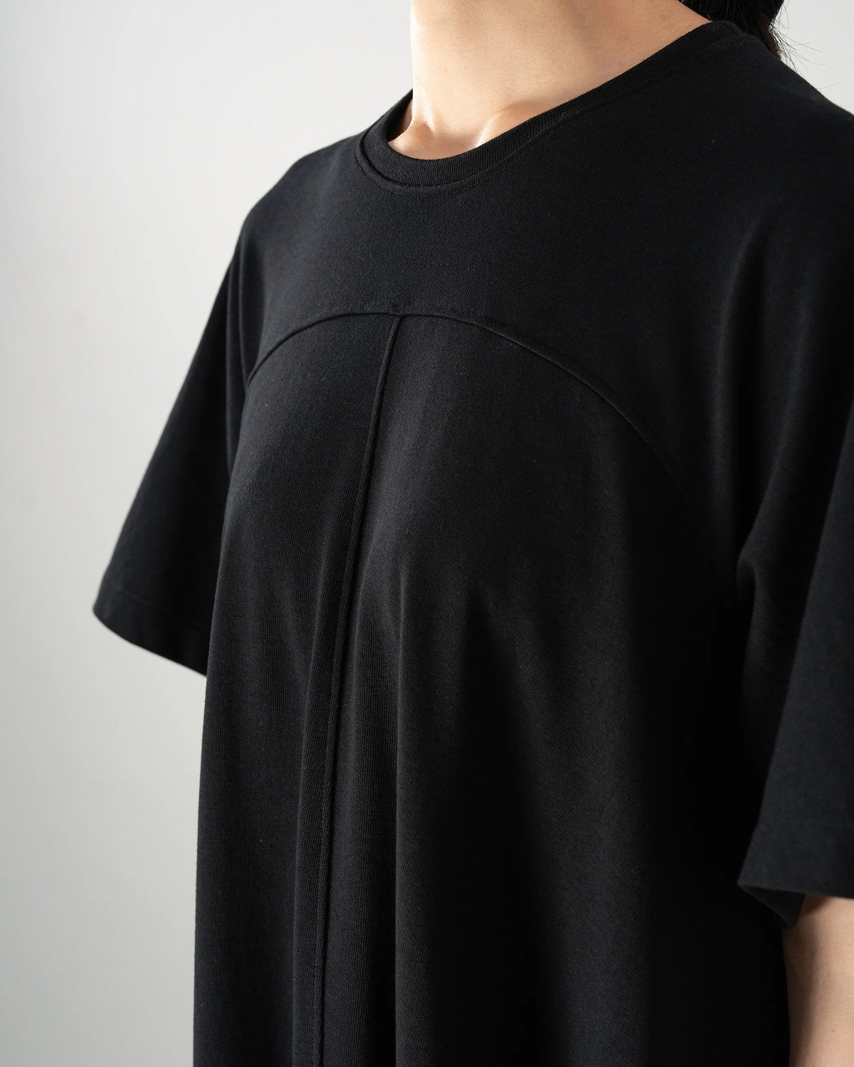 T-SHIRT FLARED DRESS (BLACK)