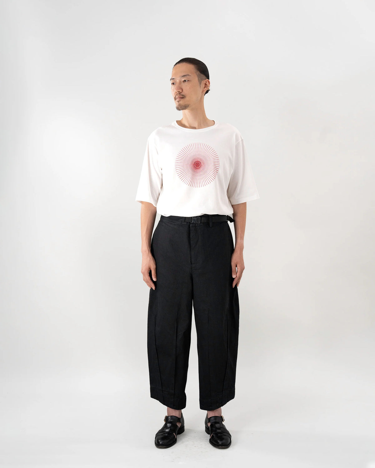 TAPERED DENIM PANTS
