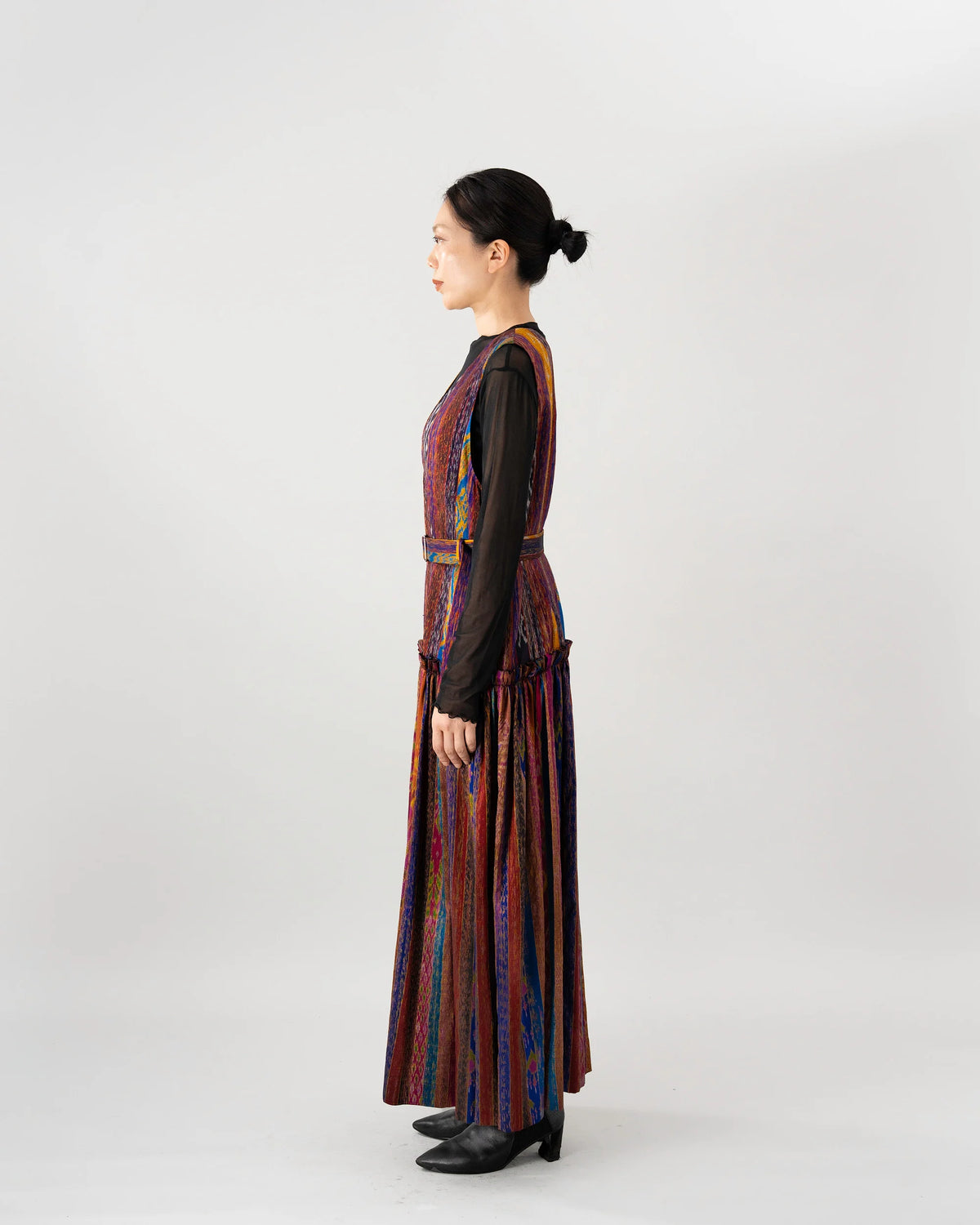 THAI SILK TIERED DRESS