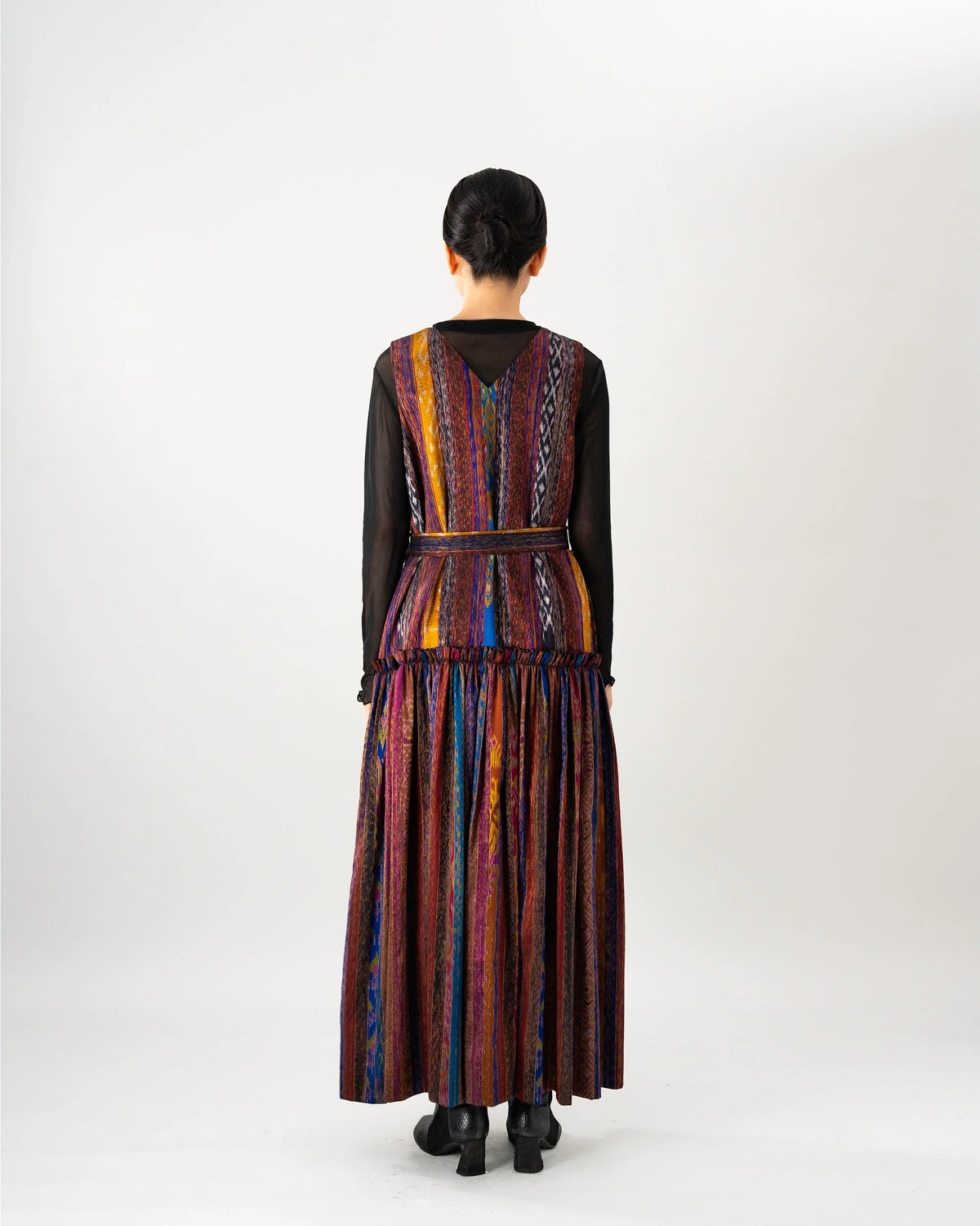 THAI SILK TIERED DRESS