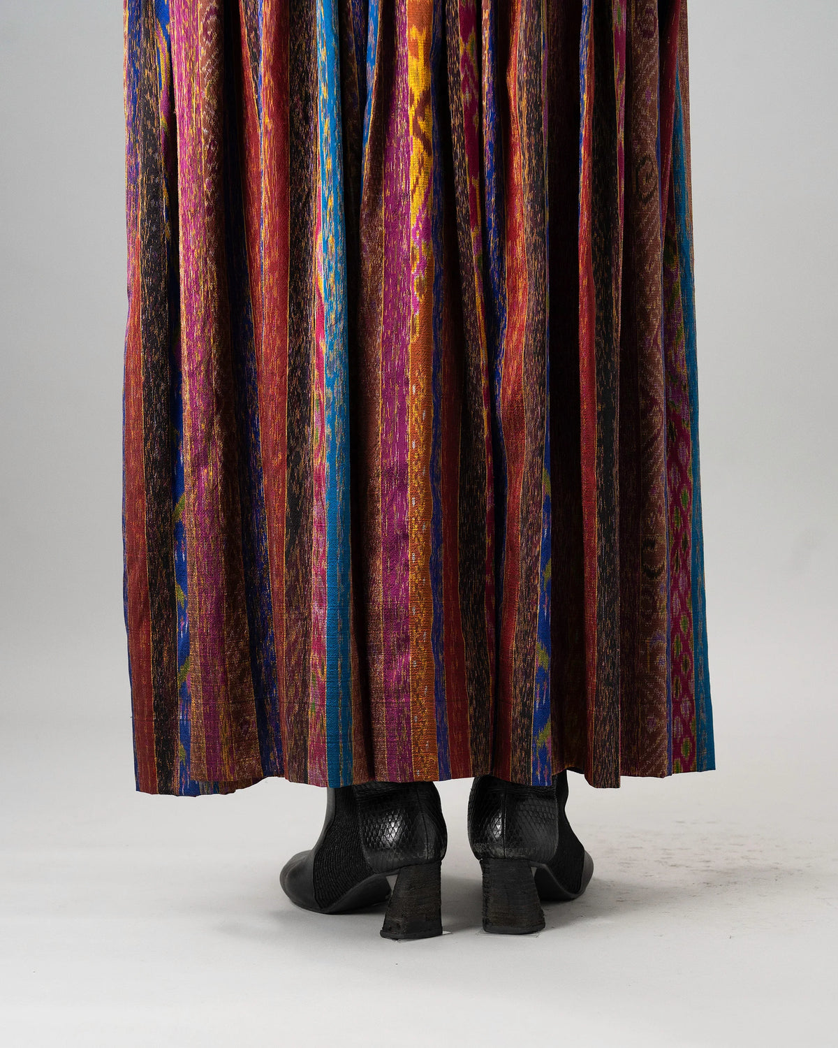 THAI SILK TIERED DRESS