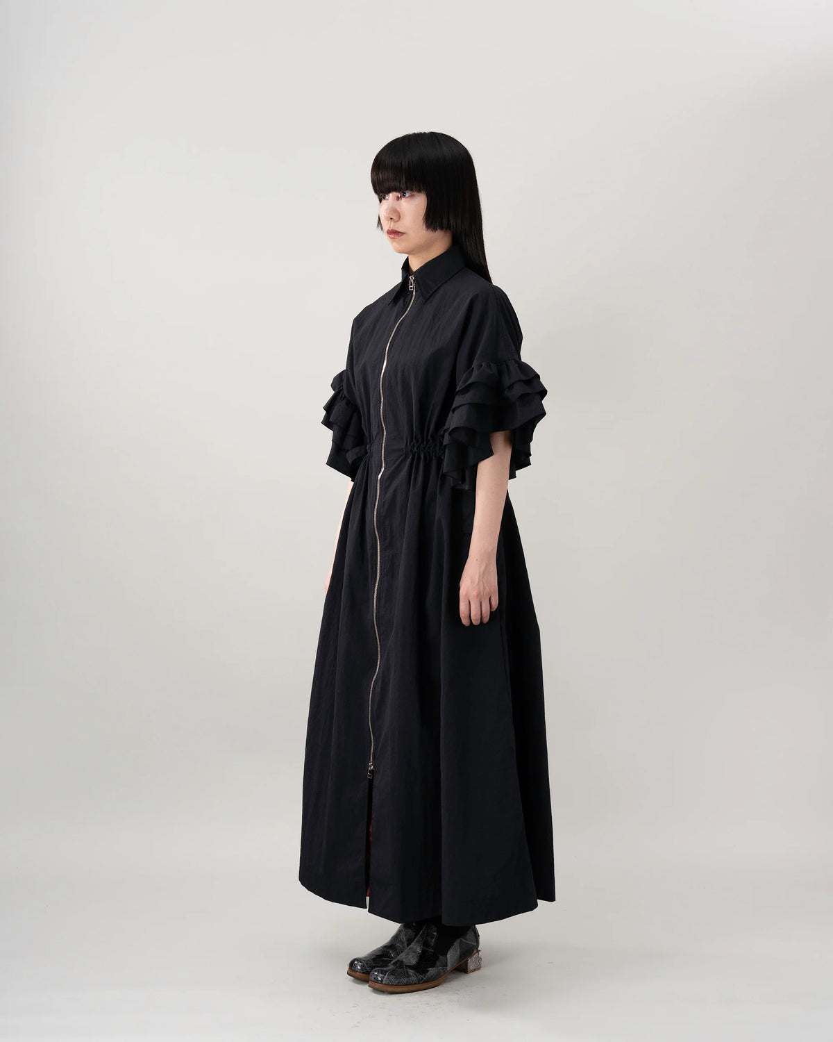 ZIP DRESS (BLACK)